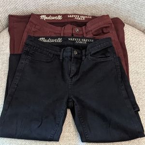 2 for 1--Madewell skinny skinny ankle jeans